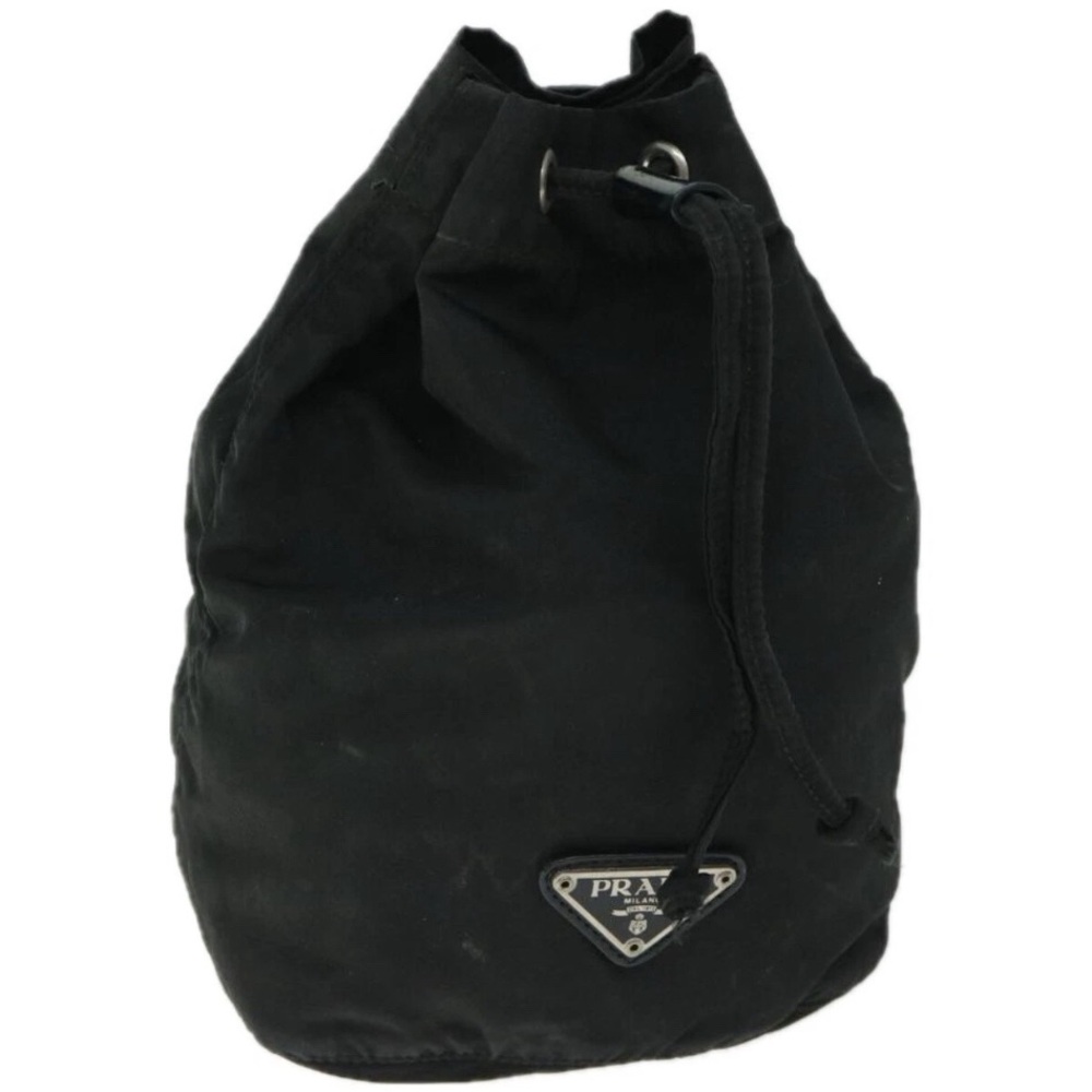 Authentic Prada Black Tessuto Nylon Bucket Bag